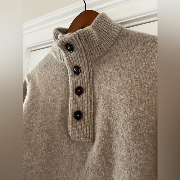 Barbour Sweater With half Zip MKN0585 Stone FW23/24 size small EUC - Picture 4 of 14